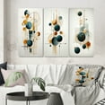 thumbnail image 1 of Designart "Circular Geometry Minimal Retro Sweet Serenity II" Modern Geometric Wall Art Set Of 3 - White Abstract Canvas Set For Living Room Decor, 1 of 7