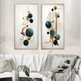 thumbnail image 1 of Designart "Circular Geometry Minimal Retro Sweet Serenity III" Modern Geometric Framed Wall Art Set Of 2 - Modern White Framed Canvas Set For Living Room Decor, 1 of 6
