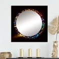 thumbnail image 1 of Designart "Circular Golden Infinity Grid I" Fractals Square Mirror For Wall Decor - Large Blue Square Printed Wall Mirror Art - Square Transitional Mirror - Wall Mounted Square Large Mirror, 1 of 5