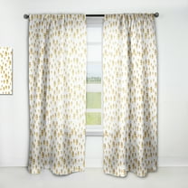 Designart 'Circular Golden Pattern II' Mid-Century Modern Curtain Panel