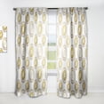 thumbnail image 1 of Designart 'Circular Golden Retro Pattern I ' Mid-Century Modern Curtain Panel, 1 of 5