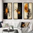 thumbnail image 1 of Designart "Circular Harmony Abstract Orange II" Modern Geometric Framed Wall Art Set Of 3 - Gold Abstract Geometric Frame Gallery Set For Office Decor, 1 of 6