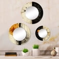 thumbnail image 1 of Designart "Circular Harmony Abstract Orange" Modern Round Mirror Set of 3 - Abstract Gold Hallway Round Mirror Wall Decor Set, 1 of 5