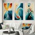 thumbnail image 1 of Designart "Circular Harmony Contemplating Divinity I" Modern Geometric Framed Wall Art Set Of 3 - Turquoise Abstract Frame Gallery Wall Set For Home Decor, 1 of 7