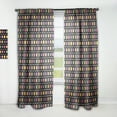 thumbnail image 1 of Designart 'Circular Moons Retro Pattern' Mid-Century Modern Curtain Panel, 1 of 5