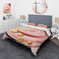 thumbnail image 1 of Designart "Circular Pink and Gold Abstraction II" Modern Bedding Covert Set - Abstract Spirals Pink Abstract Bed Set With 2 Shams, 1 of 6