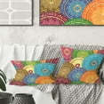 thumbnail image 1 of Designart Circular Retro Design IV' Mid-Century Modern Throw Pillow - 16x16, 1 of 2