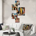 thumbnail image 1 of Designart "Circular Retro Dynamics II" Modern Geometric Metal Wall Art Prints Set, 1 of 5