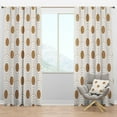 thumbnail image 1 of Designart 'Circular Retro Pattern Design' Mid-Century Modern Blackout Curtain Panel, 1 of 4