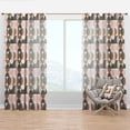 thumbnail image 1 of Designart 'Circular Retro Pattern IV' Mid-Century Modern Curtain Panel, 1 of 4