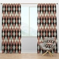 thumbnail image 1 of Designart 'Circular Retro Pattern IX' Mid-Century Modern Blackout Curtain Panel, 1 of 4