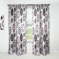 thumbnail image 1 of Designart 'Circular Retro Pattern' Mid-Century Modern Curtain Panel, 1 of 5