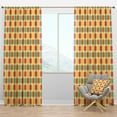 thumbnail image 1 of Designart 'Circular Retro Pattern VII' Mid-Century Modern Blackout Curtain Panel, 1 of 4