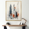 thumbnail image 1 of Designart "City Building Skyscrapers in Minimalist Style" Architecture Framed Wall Art - Industrial Grey Skyscrapers Bedroom Framed Canvas Wall Art, 1 of 6