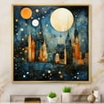 thumbnail image 1 of Designart "City Utopia IV" Abstract Collages Floater Framed Canvas Print, 1 of 7