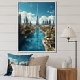 thumbnail image 1 of Designart "City of Heights Dubai I" Cityscapes Floater Framed Wall Art Living Room, 1 of 7