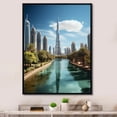 thumbnail image 1 of Designart "City of Heights Dubai III" Cityscapes Floater Framed Canvas Print, 1 of 7