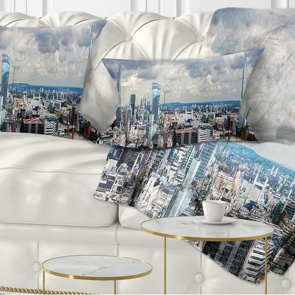 Designart City of London Cityscape - Photography Throw Pillow - 12x20