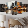 thumbnail image 1 of Designart "Cityscape composition V" Abstract Collages Metal Art Print Set, 1 of 5