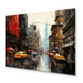 thumbnail image 1 of Designart "Cityscape composition VII" Abstract Collages Metal Art Living Room, 1 of 5