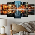 thumbnail image 1 of Designart "Cityscape modern Reflections II" Cityscapes Metal Art Print Set, 1 of 5