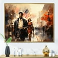 thumbnail image 1 of Designart "Civil Rights March African American Perspective I" People Framed Wall Art - Global Black African American Art Hallway Framed Wall Art Decor, 1 of 6