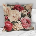 thumbnail image 1 of Designart "Classic Beige Vintage Flora IV" Floral Printed Throw Pillow, 1 of 5