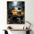 thumbnail image 1 of Designart "Classic Black Garbage Collector I" Truck Floater Framed Canvas Wall Art, 1 of 5