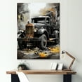 thumbnail image 1 of Designart "Classic Black Garbage Collector" Truck Wall Art Living Room, 1 of 7