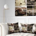 thumbnail image 1 of Designart Classic Car Collection Collage - Abstract Throw Pillow - 16x16, 1 of 1