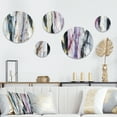 thumbnail image 1 of Designart "Classic Delights In Timeless Gold Marble" Marble Round Wall Art Set Of 5 - Gold Glam Hallway Metal Art Print Set, 1 of 6