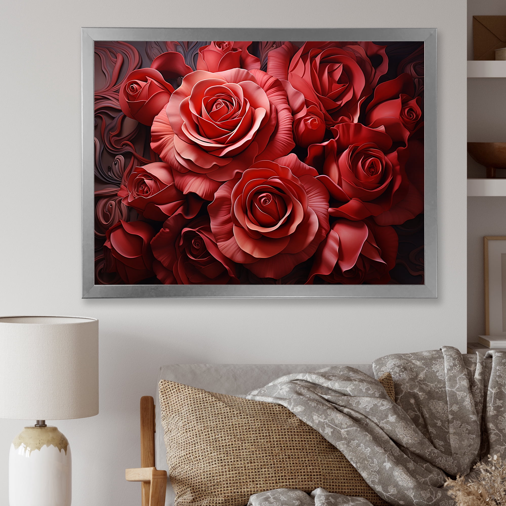 Framed Roses Designart
