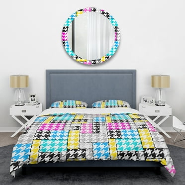 Designart 'Classic Hounds-tooth Pattern II' Mid-Century Modern Duvet Cover Set