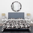 thumbnail image 1 of Designart 'Classic Houndstooth Pattern' Mid-Century Modern Duvet Cover Set, 1 of 1