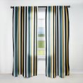 thumbnail image 1 of Designart "Classic Pinstripes In Green And Gold" Striped Green, Gold Curtain 1 Panel, 1 of 6