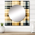 thumbnail image 1 of Designart "Classic Plaid Elegance I" 0 Square Mirror For Wall Decor - Large Cream Square Mirror Printed Wall Decor - Scandinavian Square Living Room Mirror, 1 of 5