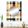 thumbnail image 1 of Designart "Classic Plaid Elegance" Plaid Mirror Wall Decor - Vintage Cream Plaid Living Room Wall Mirror Art - 32" x 24" Inch, 1 of 5