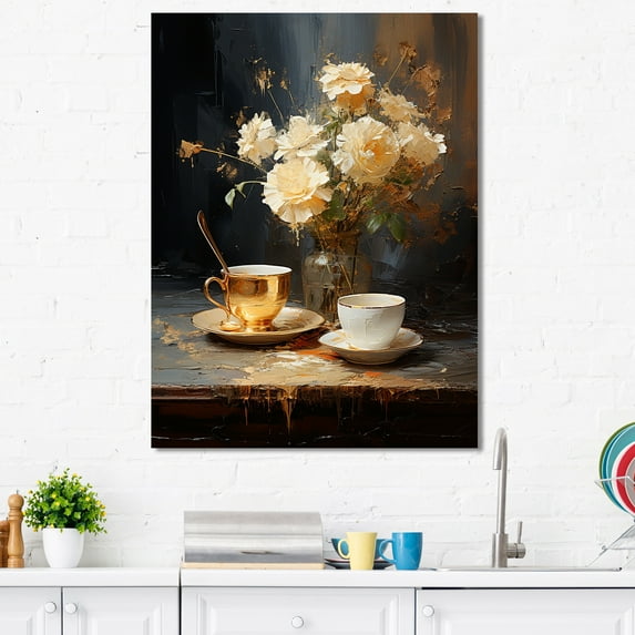Designart "Classic Sips During Tea Time" Coffee & Tea Canvas Prints