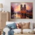 thumbnail image 1 of Designart "Claude s Vision Normandy Cathedral V" Spiritual Floater Framed Wall Art Print, 1 of 7