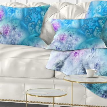 Designart Clear Blue Magic Stormy Sky - Abstract Throw Pillow - 12x20