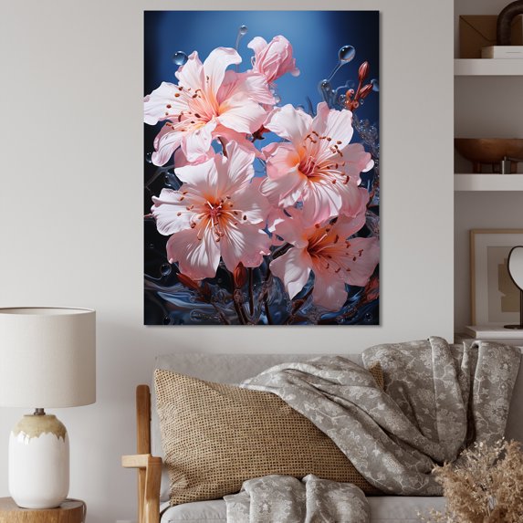 Designart "Clear Crystal" Orchids Wall Art Living Room