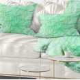 thumbnail image 1 of Designart Clear Green Veins of Marble - Abstract Throw Pillow - 12x20, 1 of 5