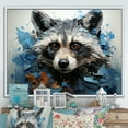 thumbnail image 1 of Designart "Clever Impish Gaze I" Animals Raccoon Floater Framed Canvas Wall Art, 1 of 5