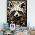 thumbnail image 1 of Designart "Clever Impish Gaze II" Animals Raccoon Floater Framed Wall Art Prints, 1 of 5