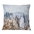 thumbnail image 1 of Designart Climbers on the Mountain Top - Landscape Printed Throw Pillow - 18x18, 1 of 1