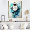 thumbnail image 1 of Designart "Clock Time In Flow II" Fashion Floater Framed Wall Art Living Room, 1 of 7
