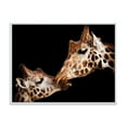 thumbnail image 1 of Designart 'Close UP Of Two Giraffes Kissing II' Farmhouse Framed Canvas Wall Art Print, 1 of 5