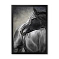 thumbnail image 1 of Designart 'Close Up Of A Black Horse' Farmhouse Framed Art Print, 1 of 4
