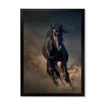 Designart 'Close Up Of Thoroughbred Nonius Stallion Horse I' Farmhouse Framed Art Print