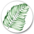 thumbnail image 1 of Designart 'Close Up Of Tropical Leaf Of Monstera II' Farmhouse Circle Metal Wall Art 36x36 - Disc of 36, 1 of 5
